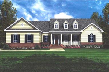 3-Bedroom, 2002 Sq Ft Country Home Plan - 141-1159 - Main Exterior
