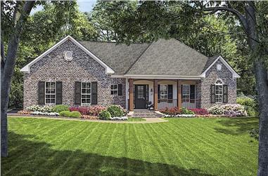 3-Bedroom, 1751 Sq Ft Ranch House Plan - 141-1166 - Front Exterior