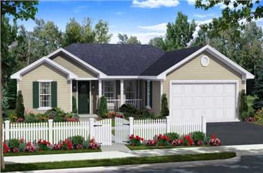 3-Bedroom, 1955 Sq Ft Country Home Plan - 141-1170 - Main Exterior