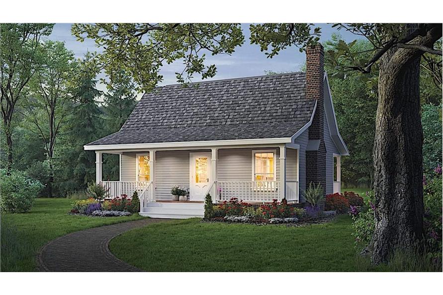 2-Bedroom, 800 Sq Ft Country Home - Plan #141-1184 - Main Exterior