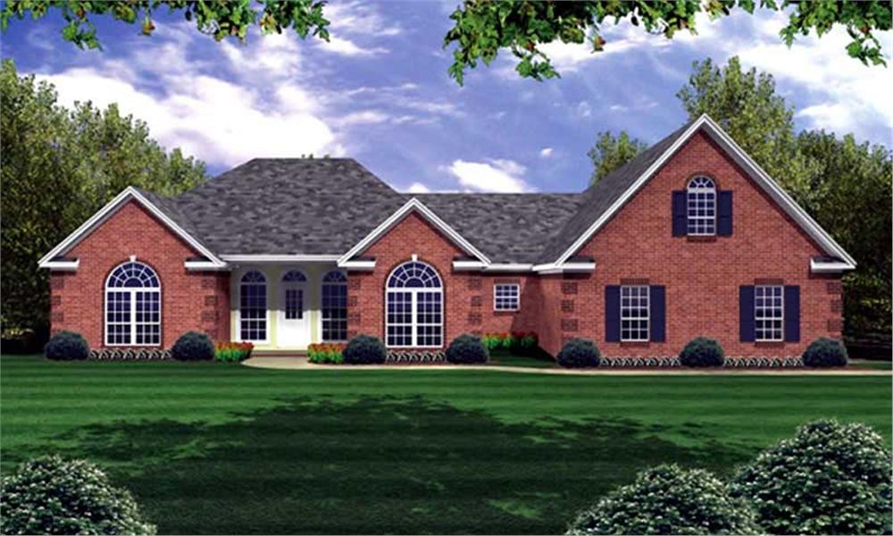 Front elevation of Country home (ThePlanCollection: House Plan #141-1194)