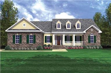 3-Bedroom, 2103 Sq Ft Country House Plan - 141-1219 - Front Exterior