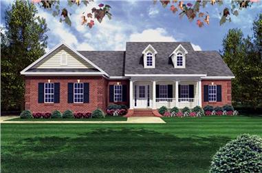 3-Bedroom, 1500 Sq Ft Country Home Plan - 141-1220 - Main Exterior