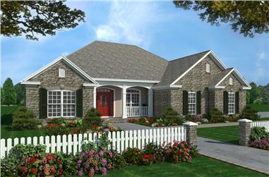 3-Bedroom, 1600 Sq Ft Acadian House Plan - 141-1231 - Front Exterior