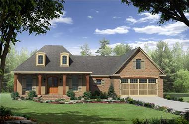 3-Bedroom, 1863 Sq Ft Country Home Plan - 141-1234 - Main Exterior