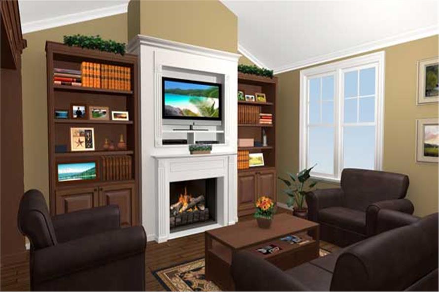 141-1238: Home Plan 3D Image-Great Room