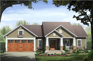 3-Bedroom, 1509 Sq Ft Ranch House Plan - 141-1238 - Front Exterior
