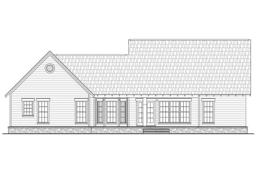 Home Plan Rear Elevation of this 3-Bedroom,1800 Sq Ft Plan -141-1239