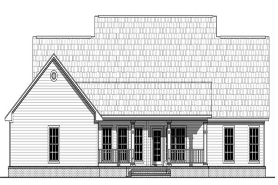 Home Plan Rear Elevation of this 4-Bedroom,2336 Sq Ft Plan -141-1240
