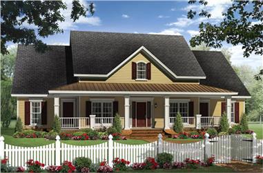 4-Bedroom, 2336 Sq Ft Country Home Plan - 141-1240 - Main Exterior