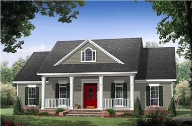 3-Bedroom, 1951 Sq Ft Country Home Plan - 141-1270 - Main Exterior