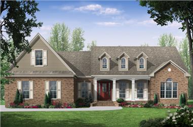 3-Bedroom, 2021 Sq Ft Country Home Plan - 141-1272 - Main Exterior