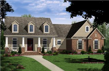 3-Bedroom, 2085 Sq Ft Country Home Plan - 141-1273 - Main Exterior