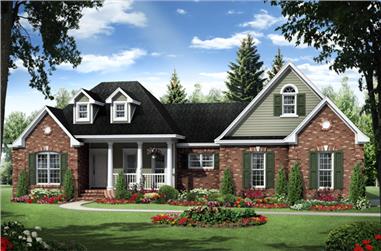 4-Bedroom, 2292 Sq Ft Traditional House Plan - 141-1280 - Front Exterior