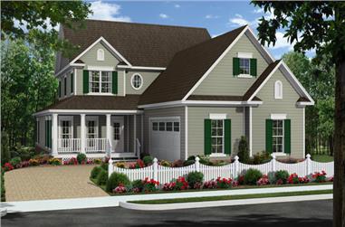 4-Bedroom, 2510 Sq Ft Farmhouse House Plan - 141-1285 - Front Exterior