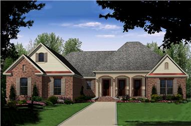 3-Bedroom, 2216 Sq Ft Country Home Plan - 141-1289 - Main Exterior
