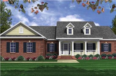 3-Bedroom, 1631 Sq Ft Traditional Home Plan - 141-1310 - Main Exterior