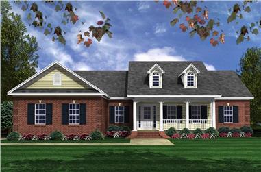 3-Bedroom, 1631 Sq Ft Traditional Home Plan - 141-1311 - Main Exterior