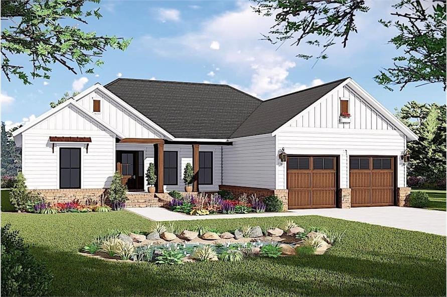 Ranch home (ThePlanCollection: House Plan #141-1316)