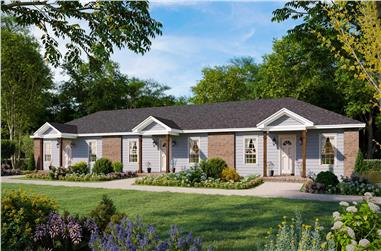 6-Bedroom Triplex , 2475 Sq Ft Southern House Plan - 141-1329 - Front Exterior