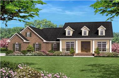 3-Bedroom, 2400 Sq Ft Country House Plan - 142-1001 - Front Exterior