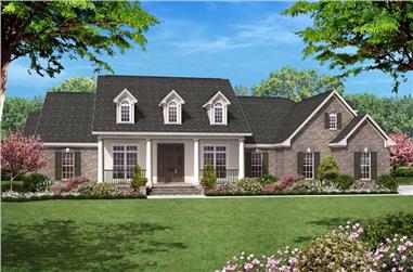 4-Bedroom, 2500 Sq Ft Country House Plan - 142-1005 - Front Exterior