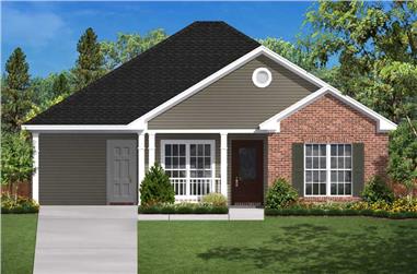 2-Bedroom, 900 Sq Ft Small House Plans - 142-1029 - Main Exterior