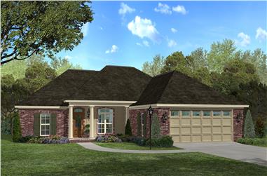 3-Bedroom, 1700 Sq Ft Country House Plan - 142-1033 - Front Exterior
