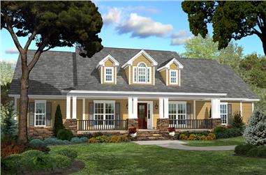 4-Bedroom, 2250 Sq Ft Country Home Plan - 142-1040 - Main Exterior