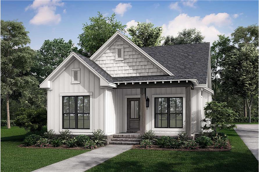 Right Side View of this 3-Bedroom, 1300 Sq Ft Plan - 142-1041