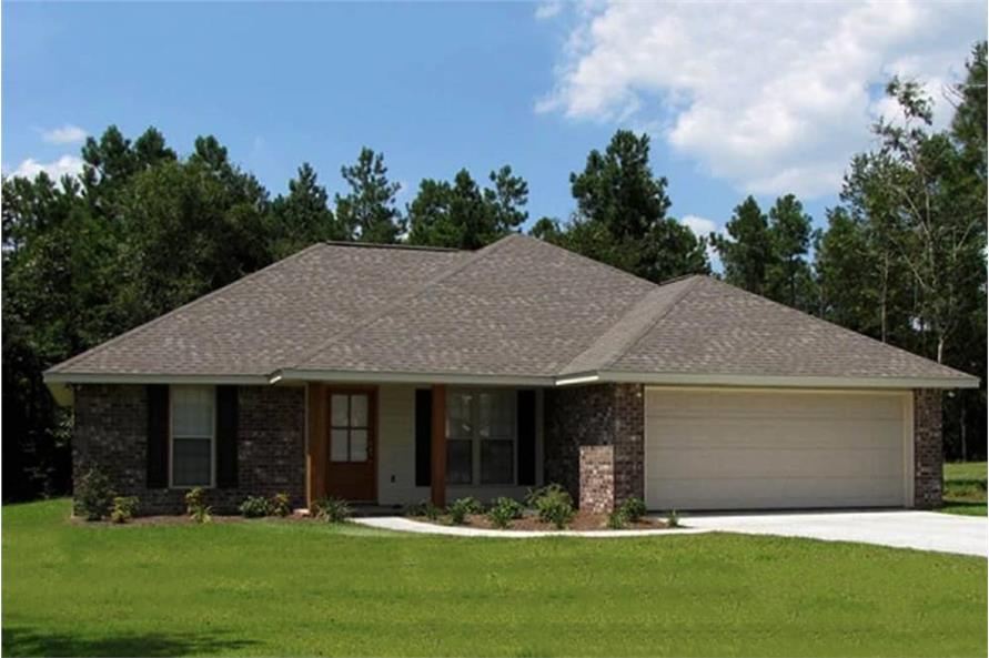 Front View of this 3-Bedroom,1300 Sq Ft Plan -142-1046