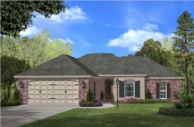 3-Bedroom, 1500 Sq Ft Ranch House Plan - 142-1047 - Front Exterior