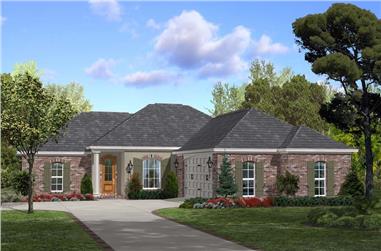 3-Bedroom, 1600 Sq Ft Acadian House - Plan #142-1063 - Front Exterior
