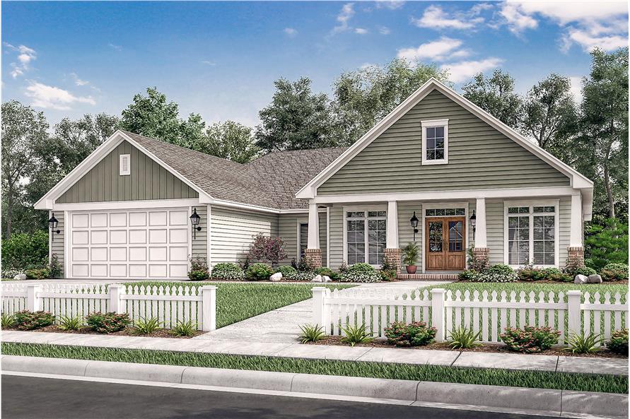 Front View of this 3-Bedroom, 1834 Sq Ft Plan - 142-1082