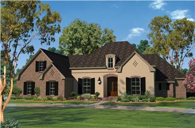 4-Bedroom, 2506 Sq Ft Country House Plan - 142-1101 - Front Exterior