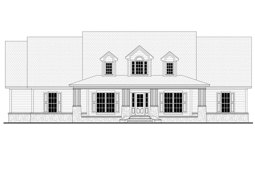 142-1131: Home Plan Front Elevation