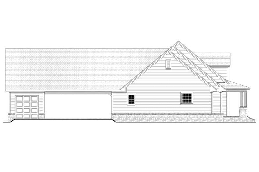 Home Plan Left Elevation of this 4-Bedroom,2420 Sq Ft Plan -142-1131
