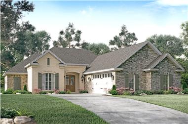 3-Bedroom, 1934 Sq Ft French Home Plan - 142-1146 - Main Exterior
