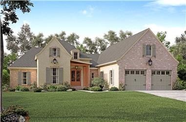 3-Bedroom, 2217 Sq Ft French House Plan - 142-1149 - Front Exterior