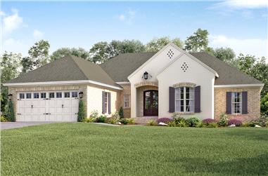 4-Bedroom, 2016 Sq Ft Traditional Home Plan - 142-1156 - Main Exterior