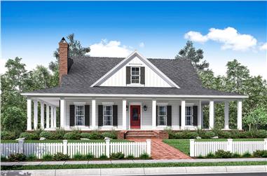 3-Bedroom, 2084 Sq Ft Southern House Plan - 142-1175 - Front Exterior