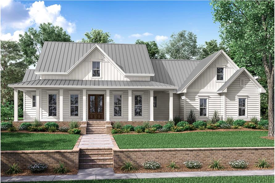 142-1180: Home Plan Rendering-Front View