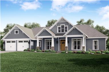 4-Bedroom, 2759 Sq Ft Country House Plan - 142-1181 - Front Exterior