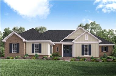 4-Bedroom, 2160 Sq Ft Traditional Home Plan - 142-1182 - Main Exterior