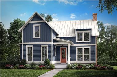 1-Bedroom, 1494 Sq Ft Farmhouse House Plan - 142-1195 - Front Exterior