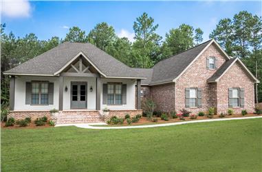3-Bedroom, 2447 Sq Ft Acadian House Plan - 142-1197 - Front Exterior