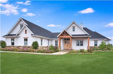 5-Bedroom, 3311 Sq Ft Transitional Farmhouse - Plan #142-1199 - Front Exterior