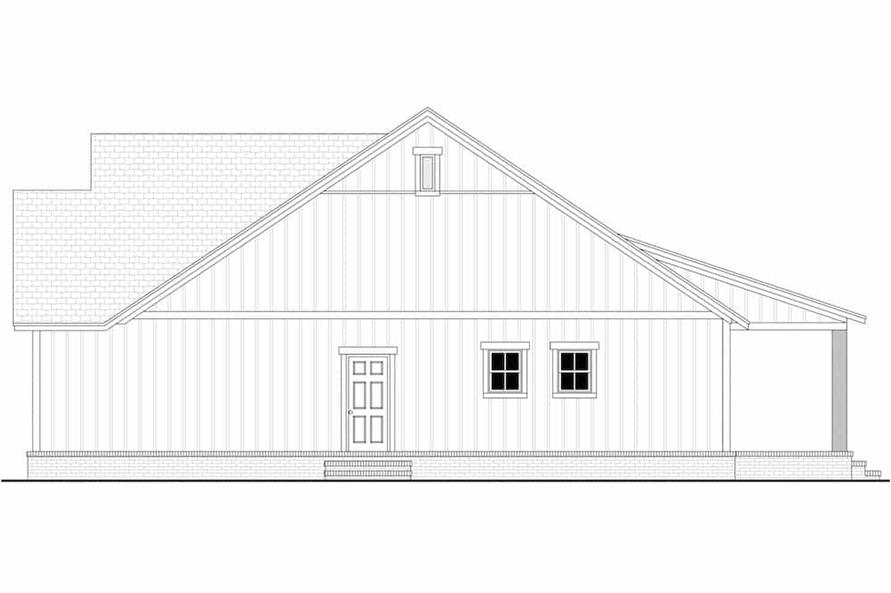 Home Plan Right Elevation of this 3-Bedroom,1521 Sq Ft Plan -142-1229