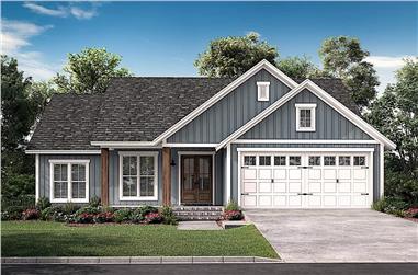 3-Bedroom, 1521 Sq Ft Ranch House - Plan #142-1229 - Front Exterior