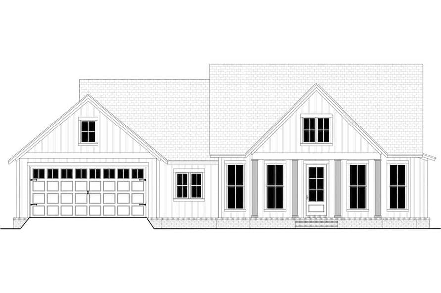 Home Plan Front Elevation of this 3-Bedroom,1706 Sq Ft Plan -142-1230